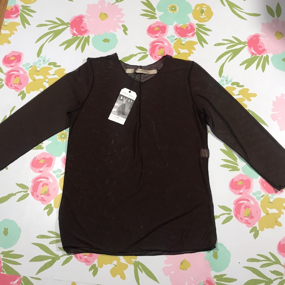 Cynthia Ashby NWT ✨ essential mesh top M